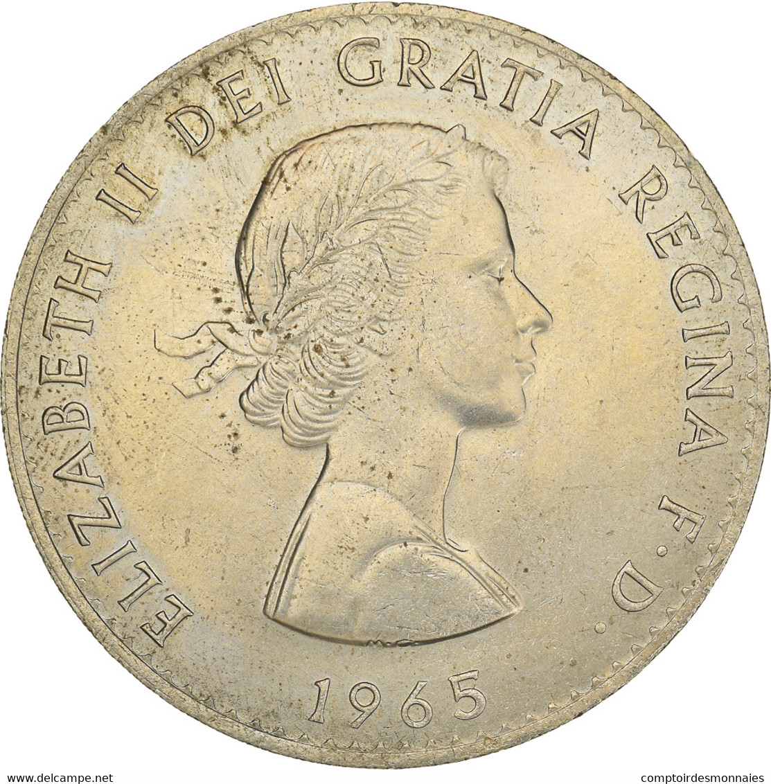 Monnaie, Grande-Bretagne, Elizabeth II, Crown, 1965, TTB, Cupro-nickel, KM:910 - 25 New Pence