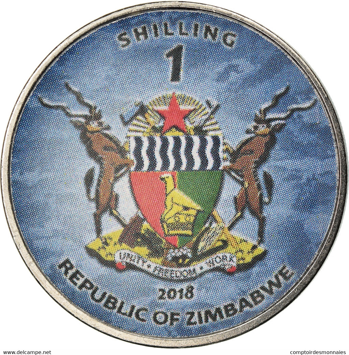 Monnaie, Zimbabwe, Shilling, 2018, Warship -  Destroyer Type 45, SPL, Nickel - Simbabwe