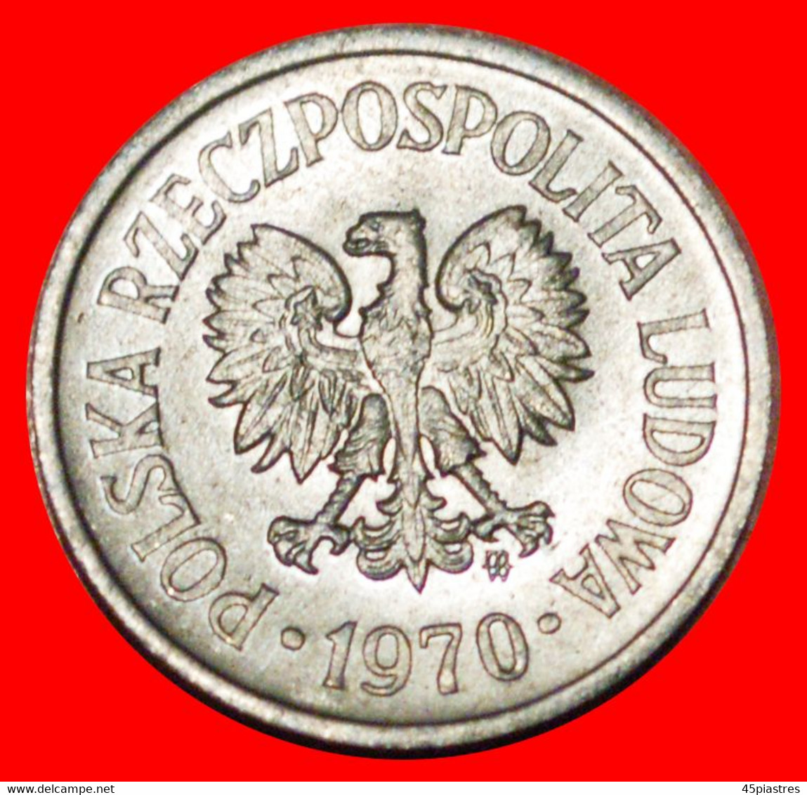 * SOCIALIST STARS ON EAGLE (1961-1985): POLAND ★ 10 GROSZES 1970! DIE 1 UNC MINT LUSTRE!  LOW START ★ NO RESERVE! - Pologne