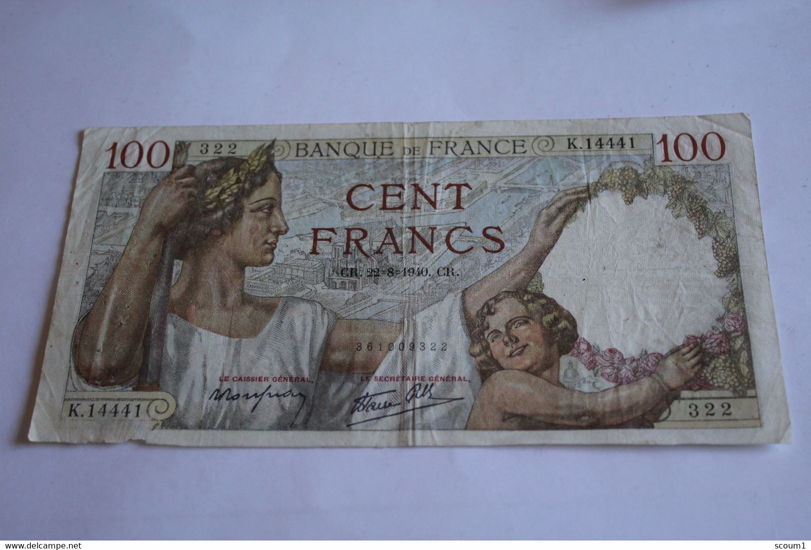 Banque De FRANCE   Cent Francs - Autres & Non Classés