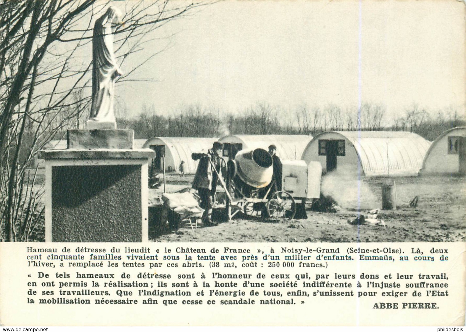 SEINE SAINT DENIS  NOISY LE GRAND Lieudit " Le Chateau De Françe " Hameau De Détresse (Abbé Pierre ) - Noisy Le Grand