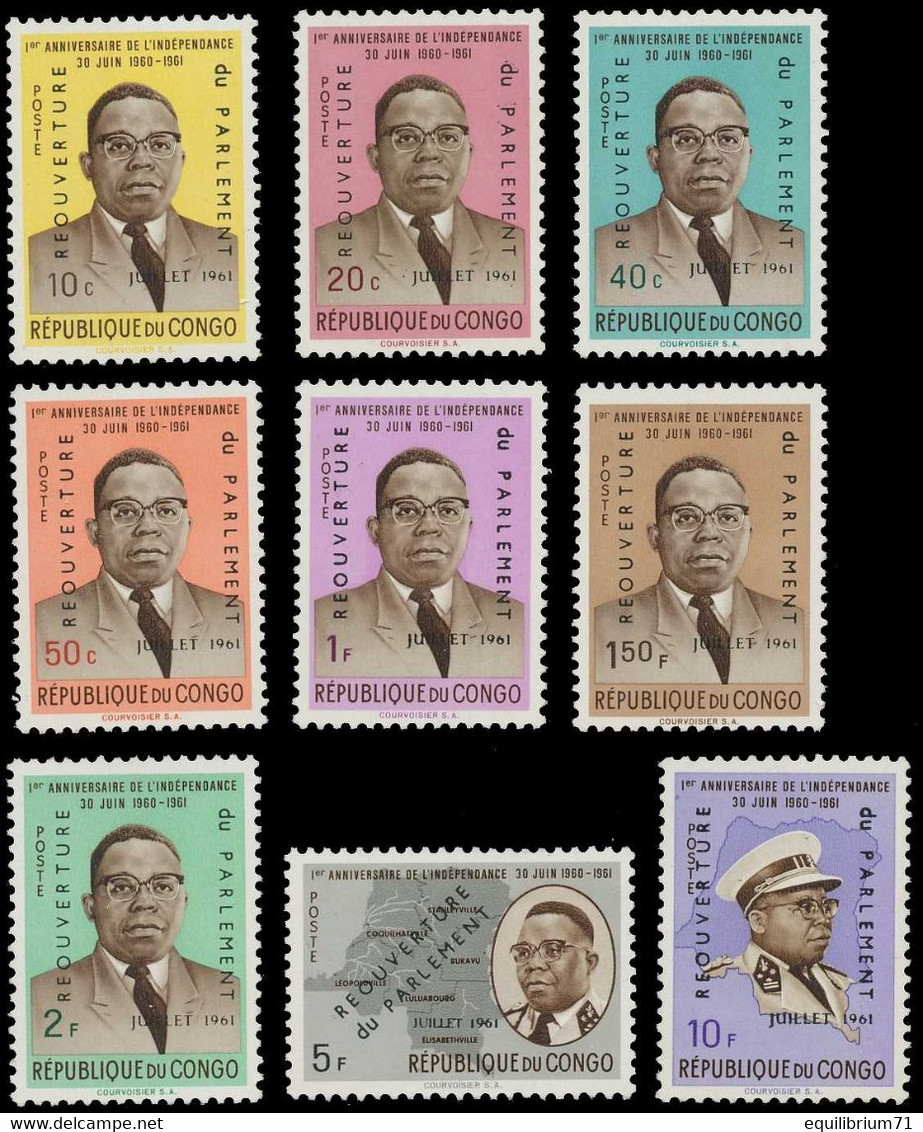 445/453** - Réouverture Du Parlement / Heropening Van Het Parlement  - Président Kasavubu - CONGO - Ungebraucht