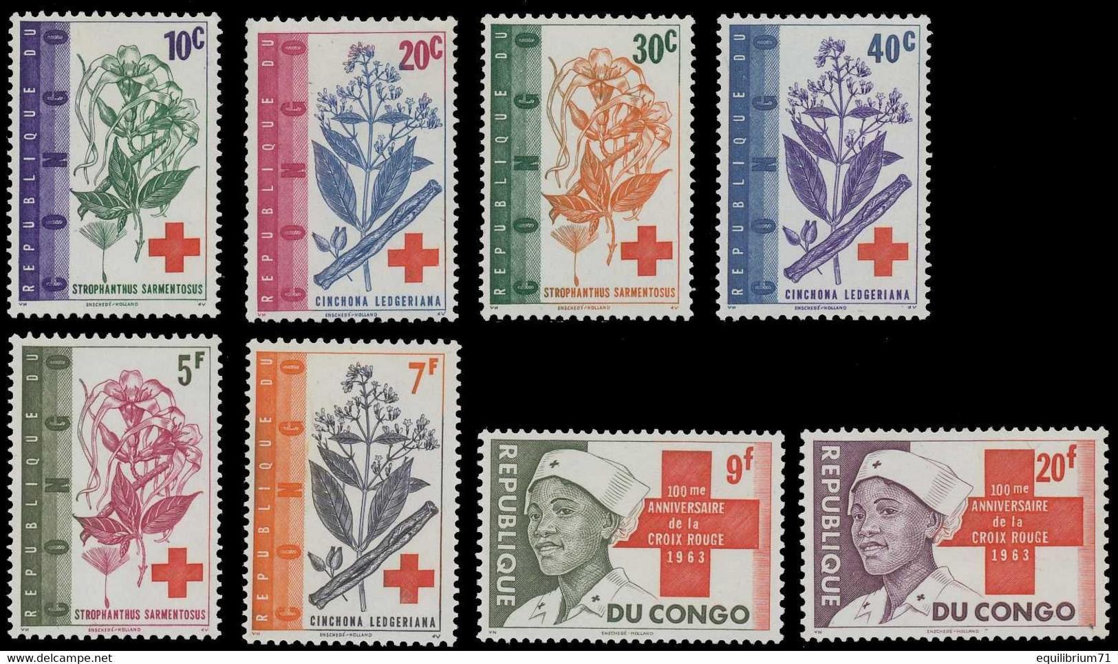 495/502** - Centenaire De La Croix Rouge / 100e Verjaring Van Het Rode Krus / Hundertjahrfeier Des Roten Kreuzes - CONGO - Neufs