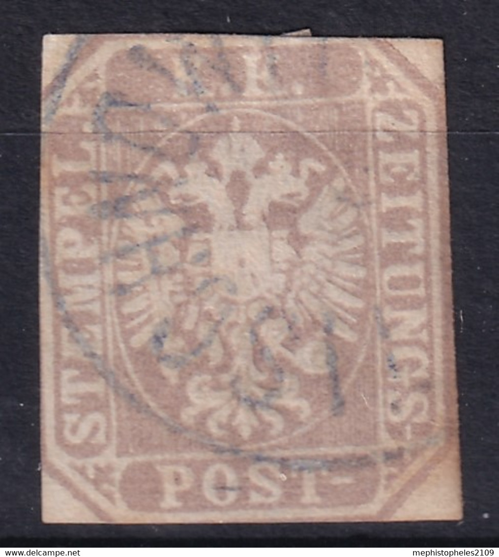 AUSTRIA 1863 - Canceled In BLUE - ANK 29 - Zeitungsmarke - Gebraucht