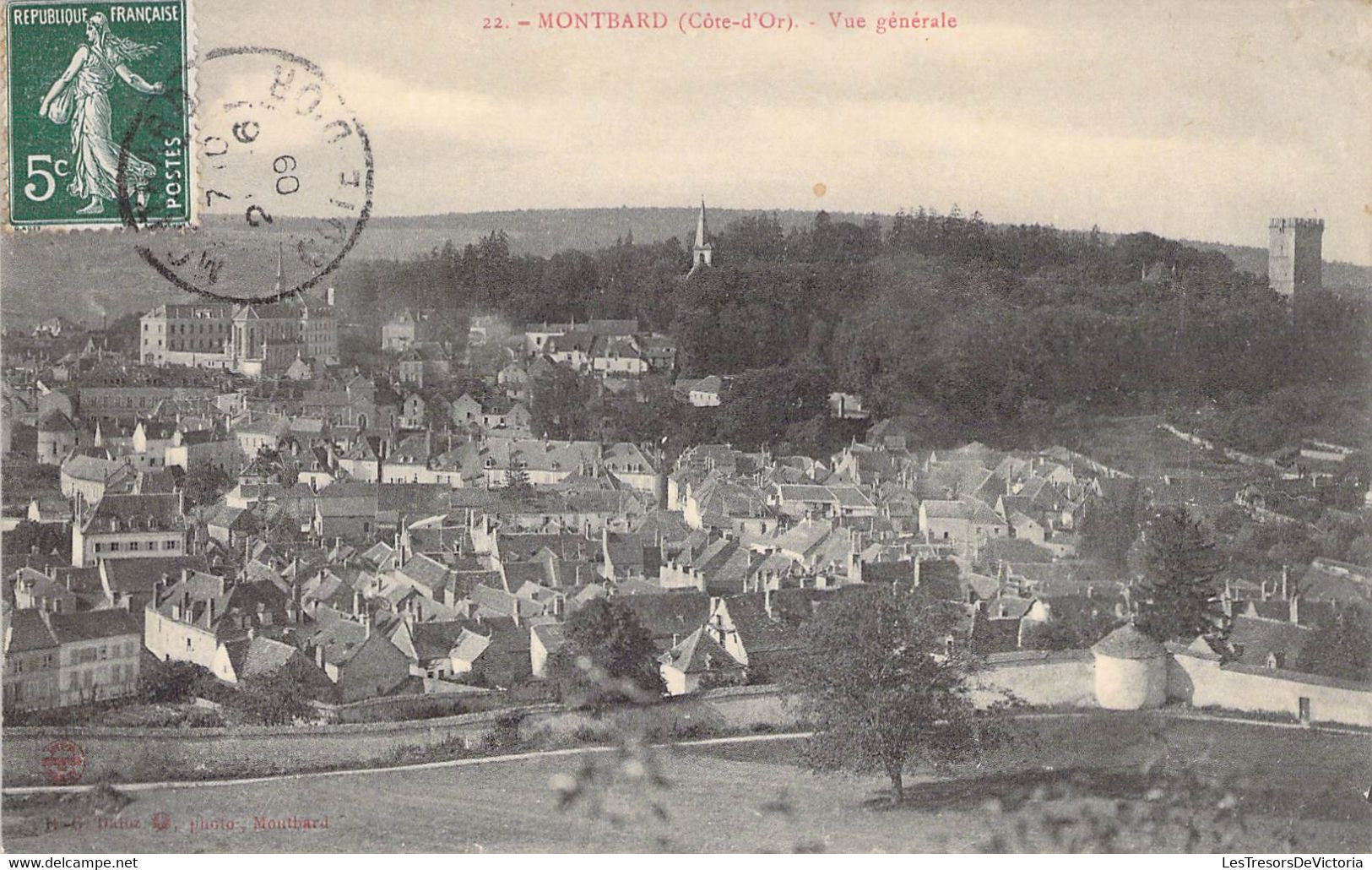 CPA France - Montbard - Côte D Or - Vue Générale - Muraille - Tour - Oblitérée Montbard En 1909 - H G Daloz Edit - Montbard