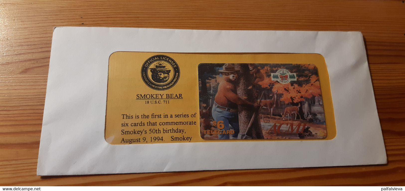 Prepaid Phonecard USA, ACMI - Smokey Bear - Mint - Amerivox