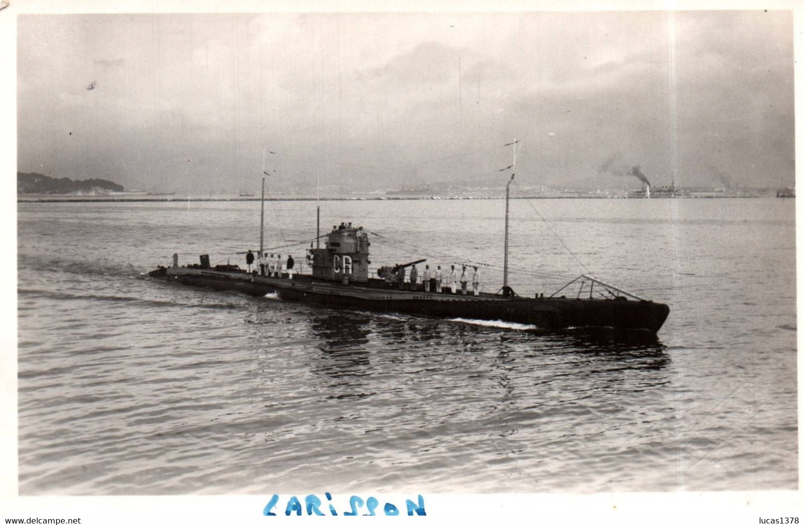 RARE  CARTE PHOTO SOUS MARIN  / LARISSON / CARISSON ? - Submarinos