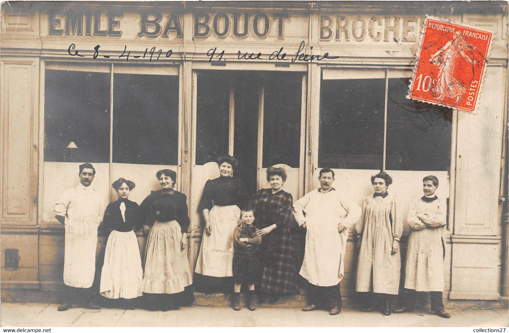 PARIS-75006-CARTE-PHOTO- EMILE BABOUOT ATELIER DE BROCHEUR-artisan Qui Assemble Et Coud à La Main Des Feuilles Imprimées - Arrondissement: 06