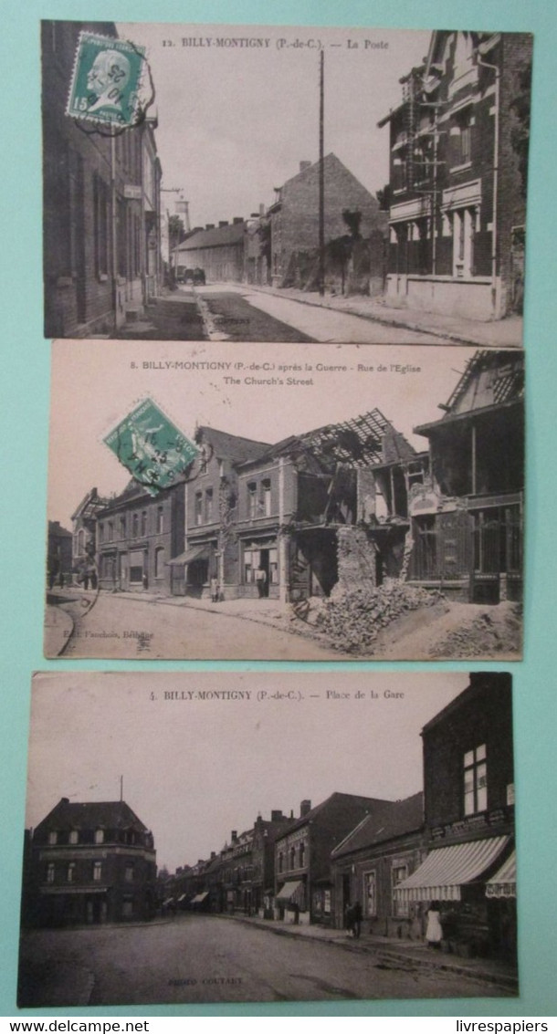 Billy Montigny Lot 3 Cpa 62 Pas De Calais - Other & Unclassified