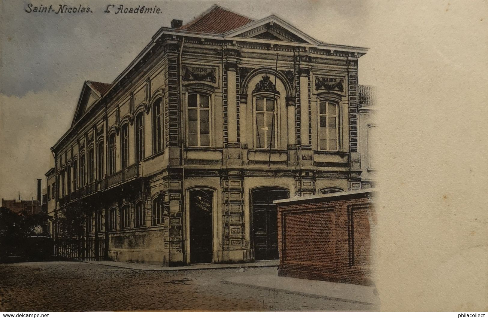 Sint Niklaas - Saint Nicolas // L' Academie (kleur) Ca 1900 - Sint-Niklaas