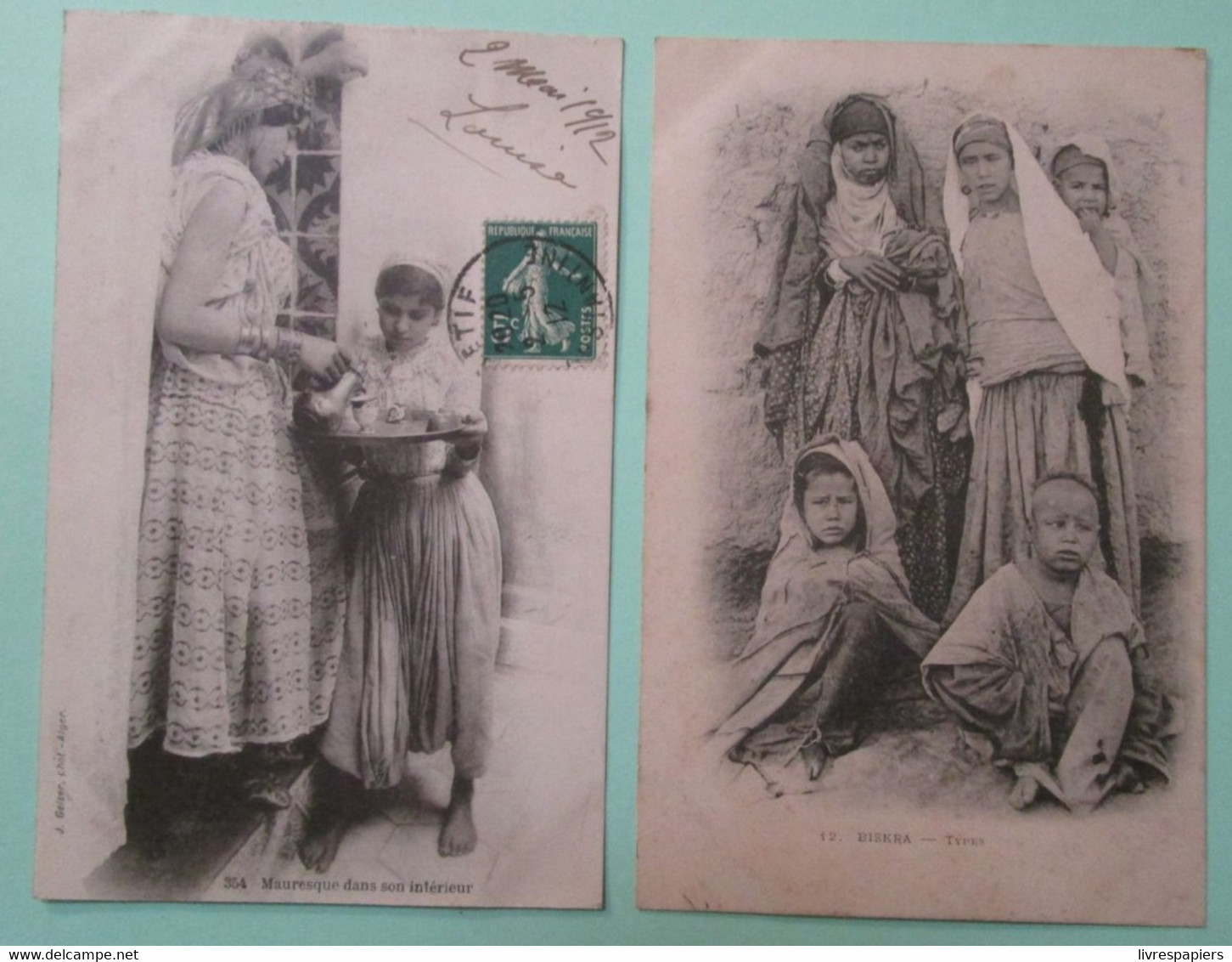 Afrique Lot 2 Cpa Femme Mauresque - Africa