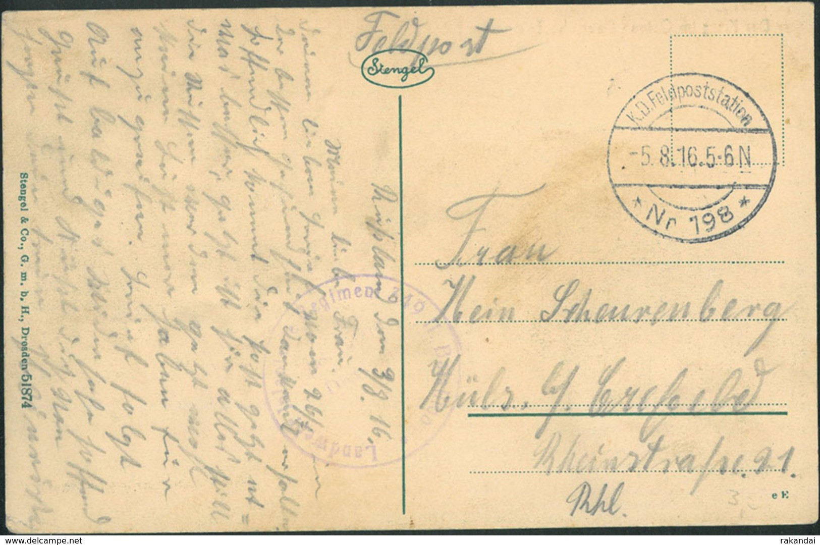 KYBARTAI Vintage Postcard Kibarty Lithuania - Litauen