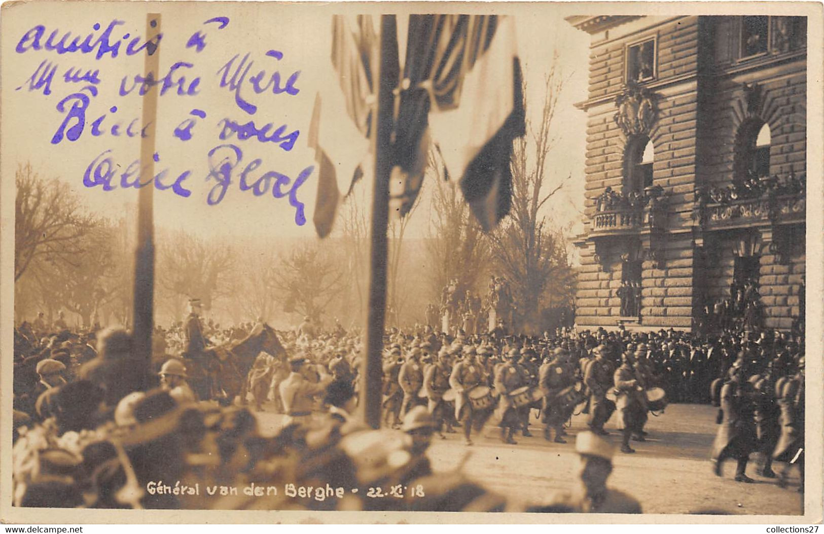 GENERAL VAN DEN BERGHE LE 22/11/1918- CARTE-PHOTO - Weltkrieg 1914-18