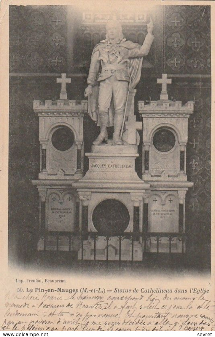 Le Pin-en-Mauges. - Statue De Cathelineau Dans L'Eglise - Autres & Non Classés