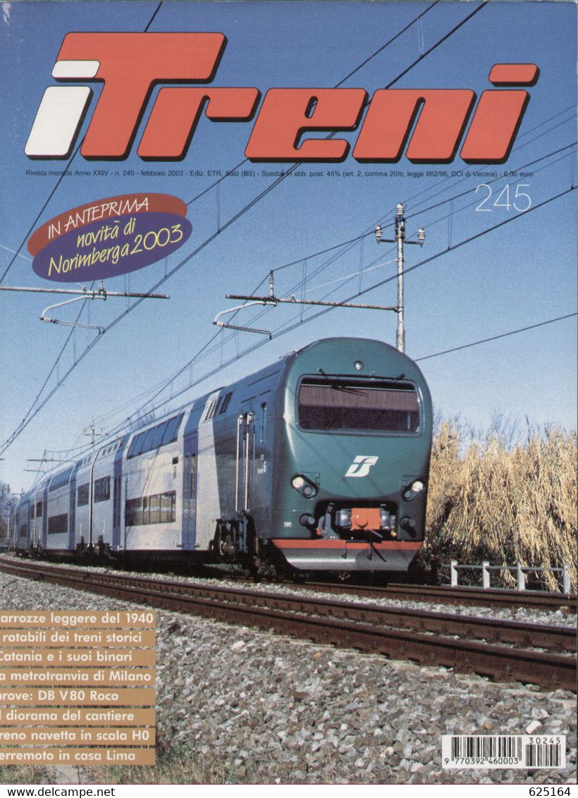 Magazine I TRENI Febbraio 2003 N.245 - Catania E I Suoi Binari - En Italien - Unclassified