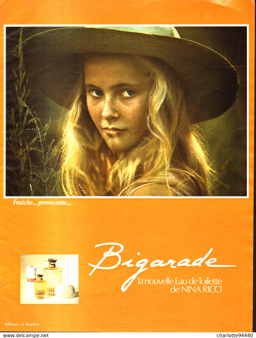 PUB PARFUM   ( BIGARRADE ) De " NINA RICCI " 1973 ( 2 ) - Zonder Classificatie