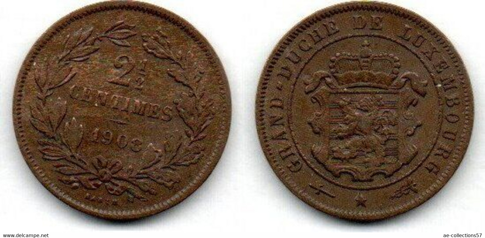 Luxembourg 2.5 Centimes 1908 TTB - Luxemburg