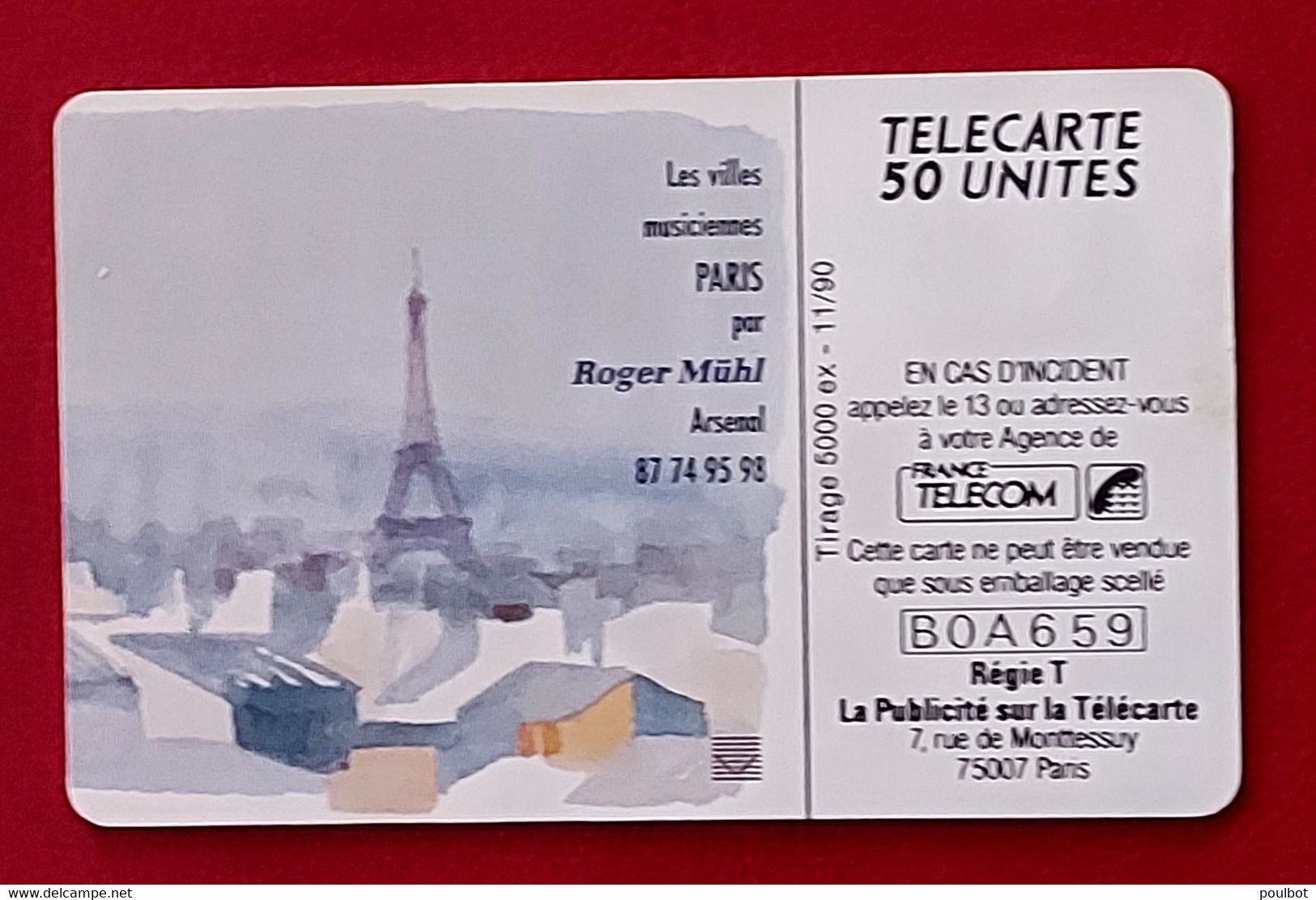 Télécarte F 128 Paris Ville Musicienne - 1990