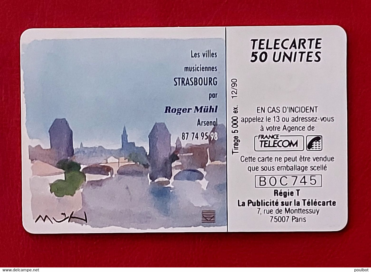 Télécarte F 139 Strasbourg Ville Musicienne - 1990