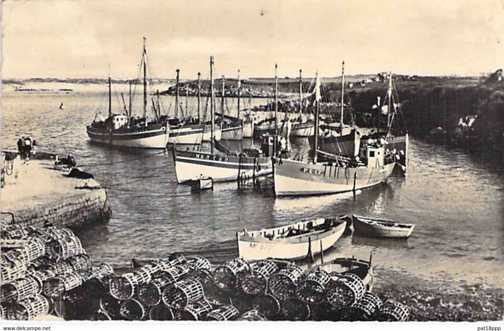 29 - SIBIRIL : Le Port De Moguériec ( Chalutiers - Barqus De Pêche - CPSM Dentelée N/B Village Format CPA - Finistère - Other & Unclassified