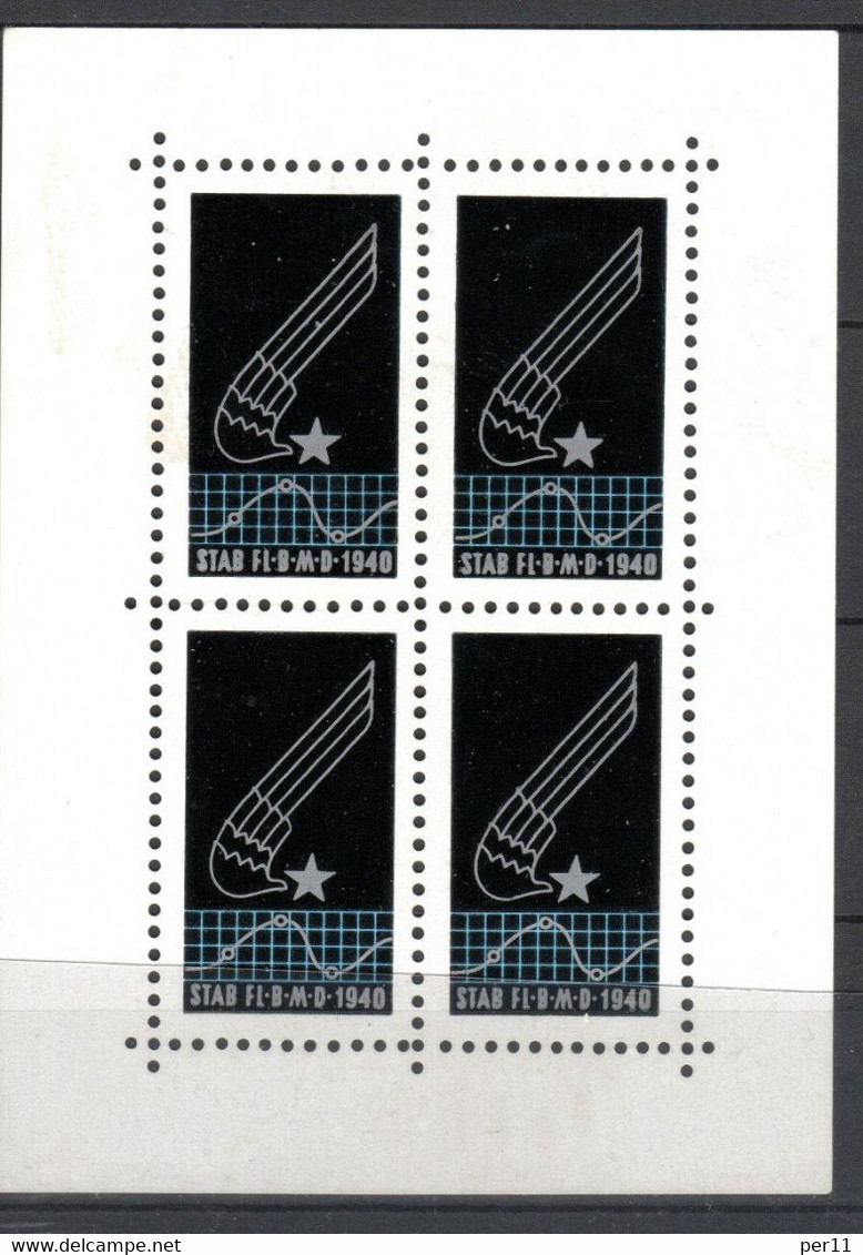 Stab Fl-b-m-d-1940 MNH/** Block  (ch307) - Abstempelungen