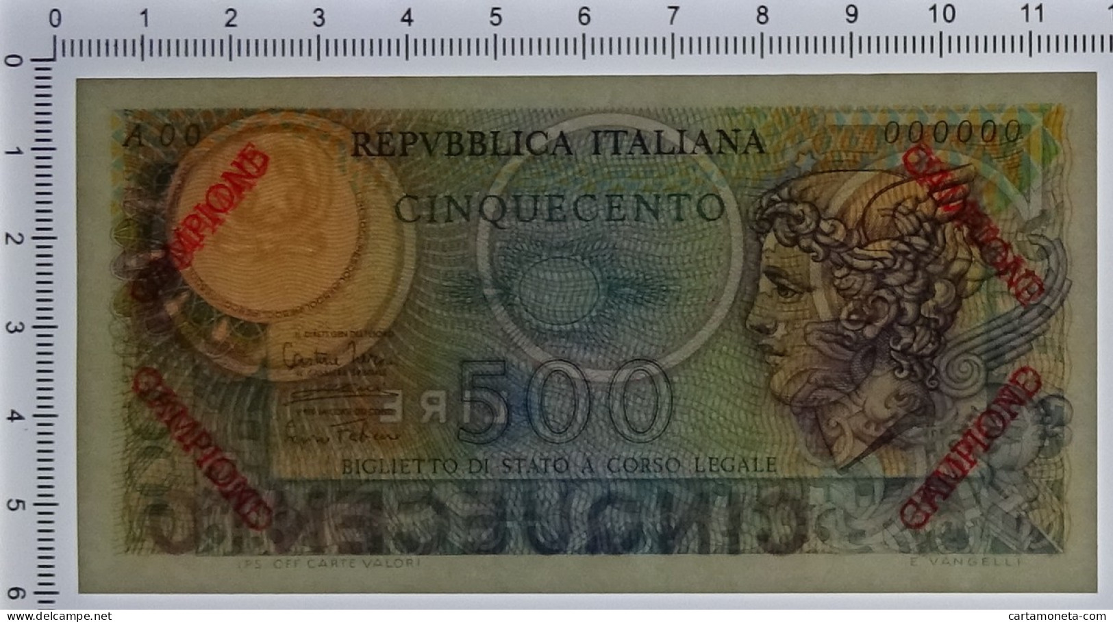 500 LIRE CAMPIONE BIGLIETTO DI STATO TESTA ALATA DI MERCURIO 14/02/1974 QFDS - Other & Unclassified