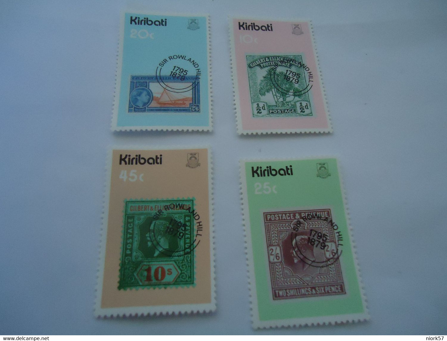 KIRIBATI MNH  SET  4  STAMPS ON STAMPS - Kiribati (1979-...)