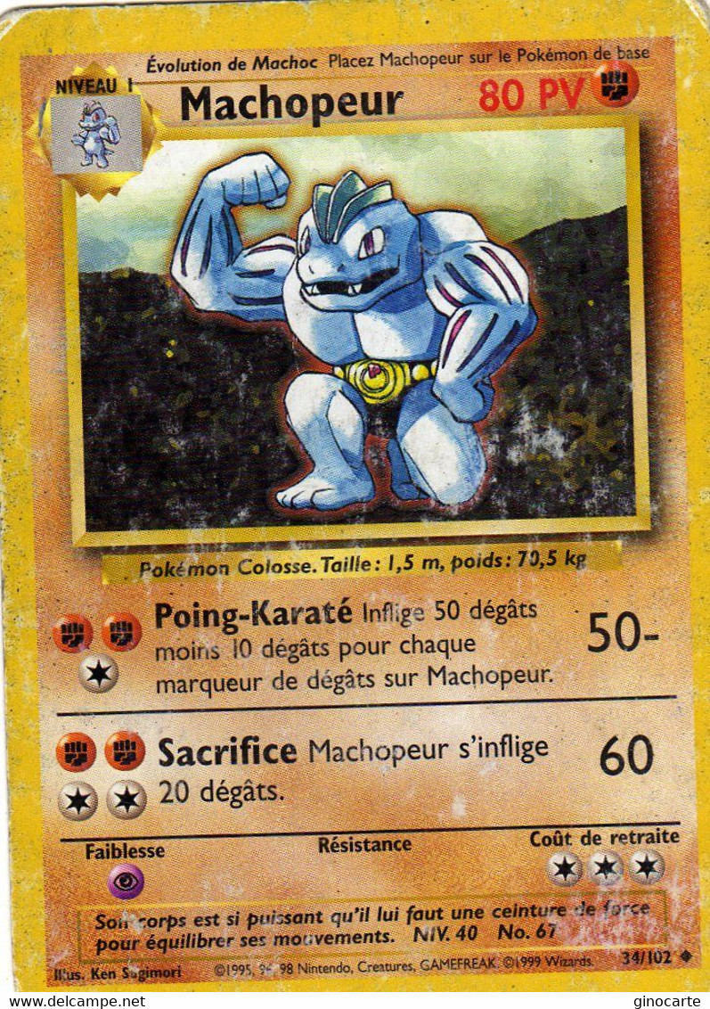 Carte Pokemon 34/102 Machopeur 80pv Wizards Usagée - Wizards