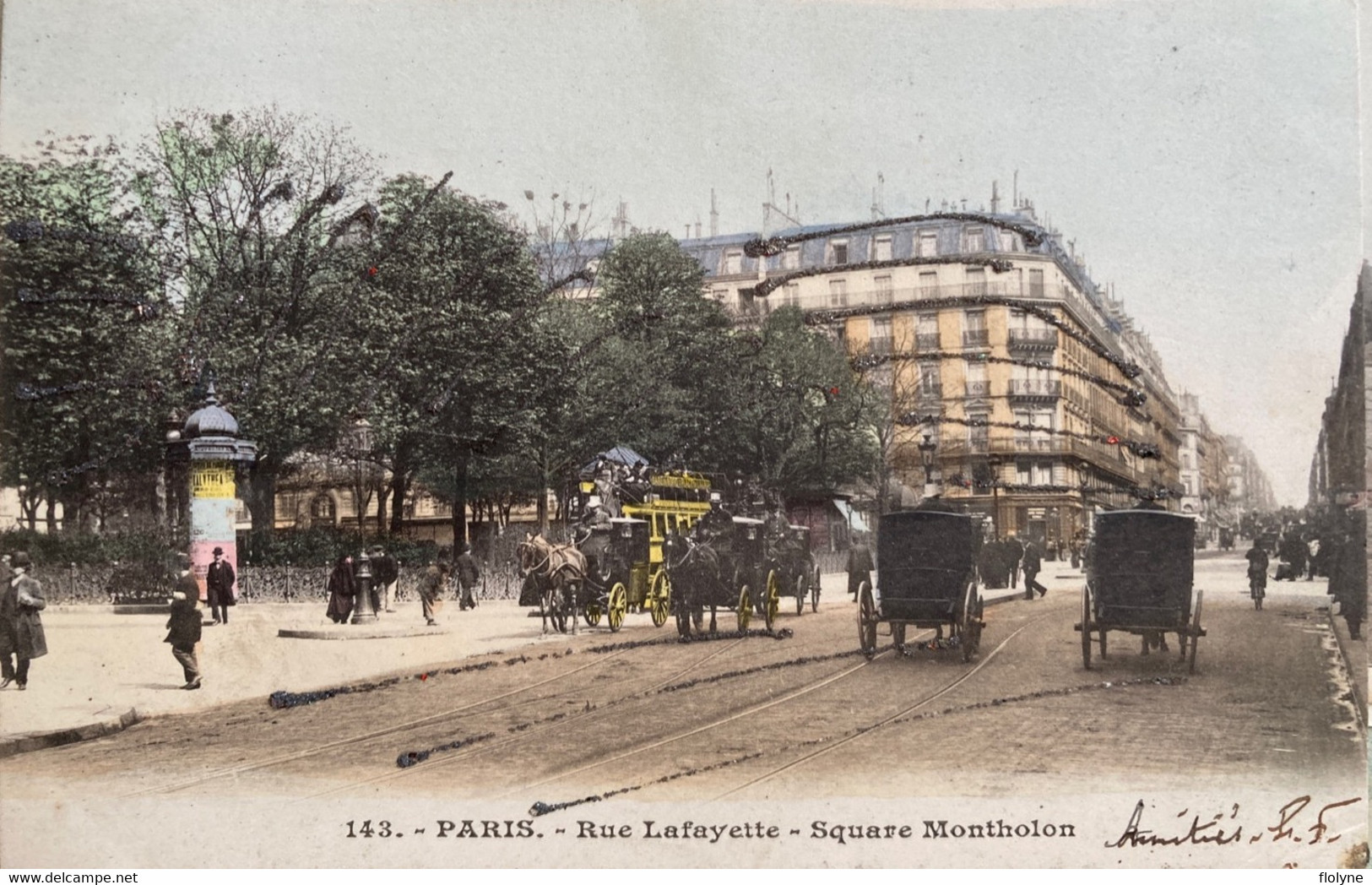 Paris - 9ème - La Rue Lafayette Et Le Square Montholon - Distretto: 09