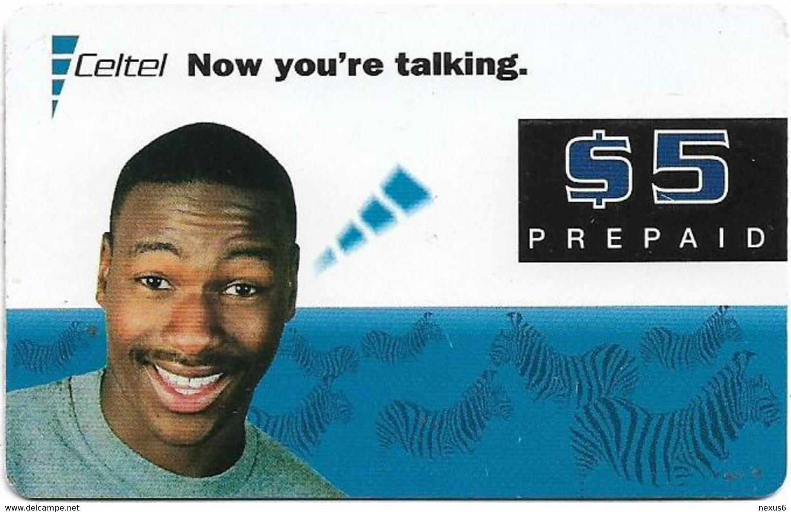 Zambia - Celtel - Now You're Talking, Man, Exp.11.2002, GSM Refill 5$, Used - Zambia