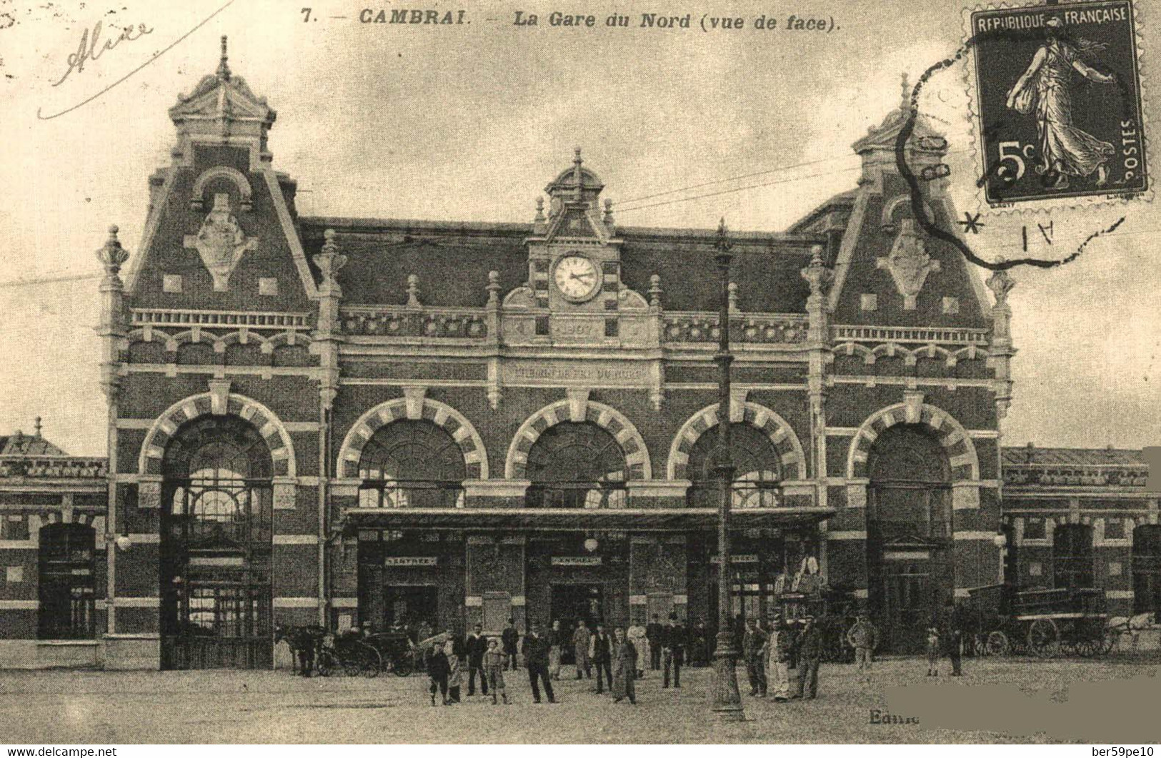 CARTE D'AUTREFOIS  TRANSPORTS ET COMMUNICATIONS  - PICARDIE  CAMBRAI GARE - Picardie