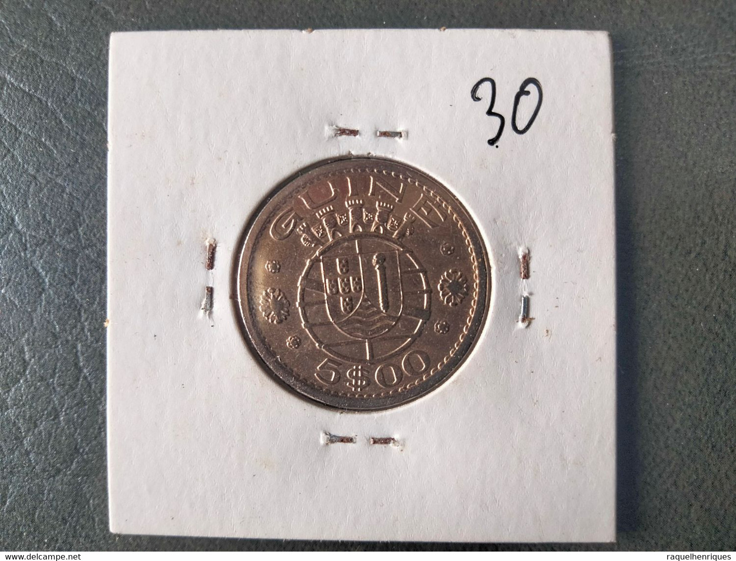 PORTUGUESE GUINEA 5 ESCUDOS 1973 KM# 15 (G#12) - Guinée