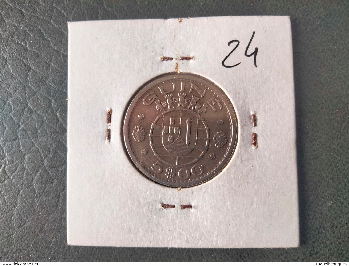 PORTUGUESE GUINEA 5 ESCUDOS 1973 KM# 15 (G#12) - Guinea