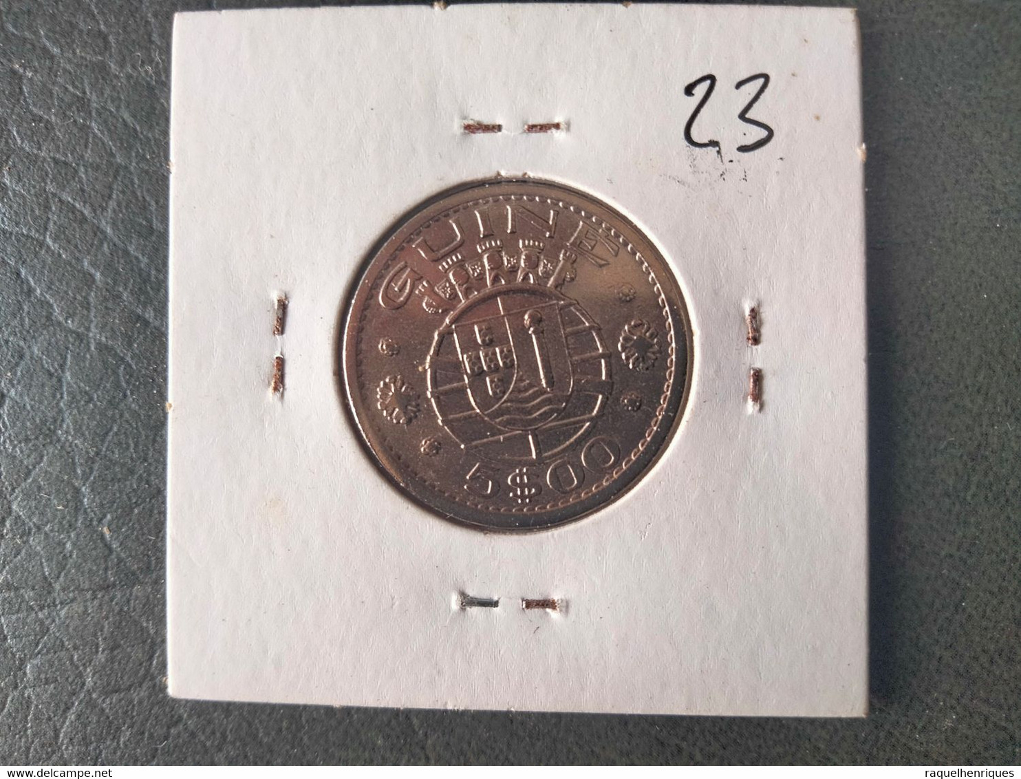 PORTUGUESE GUINEA 5 ESCUDOS 1973 KM# 15 (G#12) - Guinea