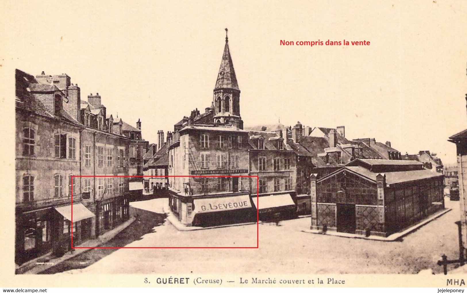 23 - Gueret - Carte Photo D'un Coin De La Place Avec La Bijouterie - Guéret