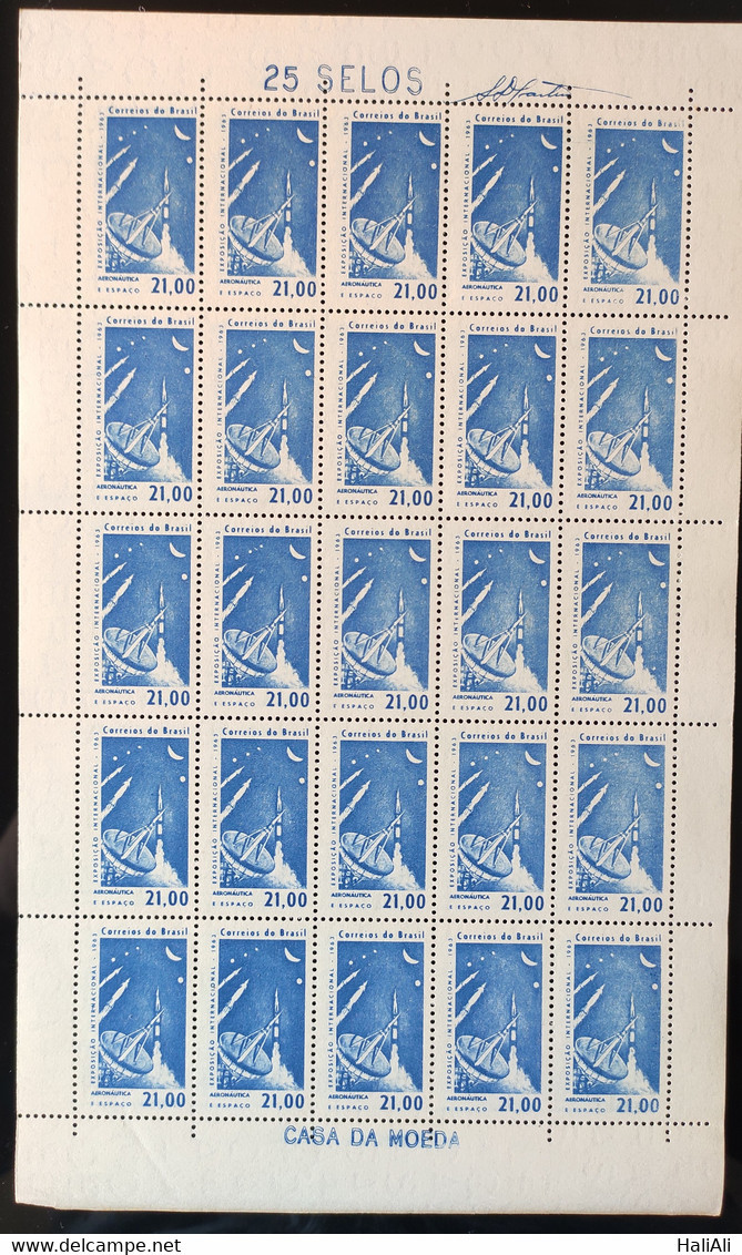 C 485 Brazil Stamp Exhibitions International Aeronautics And Space Rocket Communication 1963 Sheet - Other & Unclassified