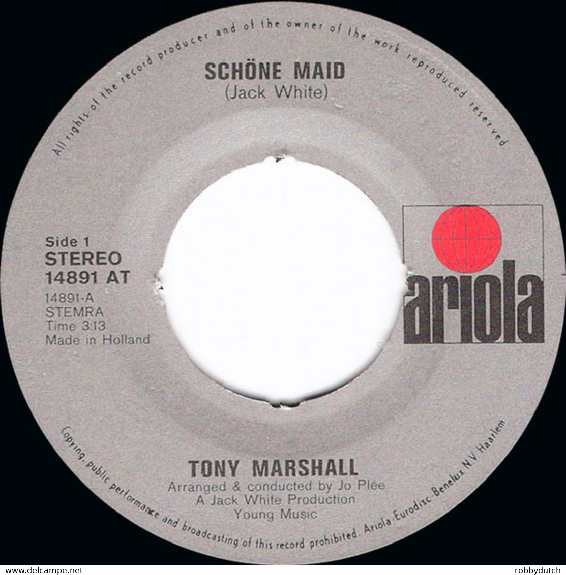 * 7" * TONY MARSHALL - SCHÖNE MAID (Holland 1971 EX!!) - Autres - Musique Allemande