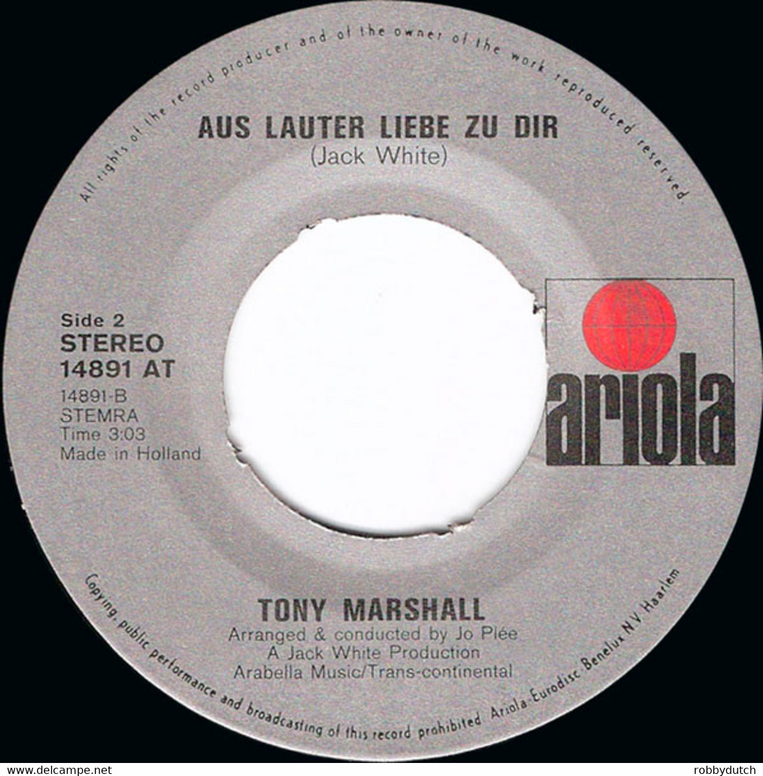 * 7" * TONY MARSHALL - SCHÖNE MAID (Holland 1971 EX!!) - Autres - Musique Allemande