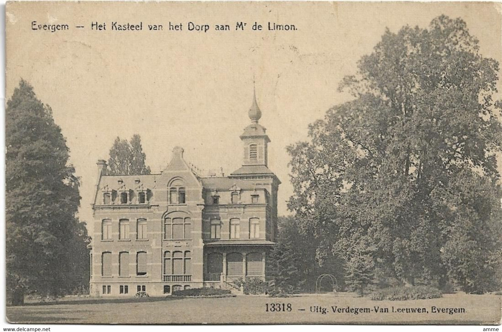 Evergem  *  Het Kasteel Van Het Dorp Aan Mr. De Limon - Evergem