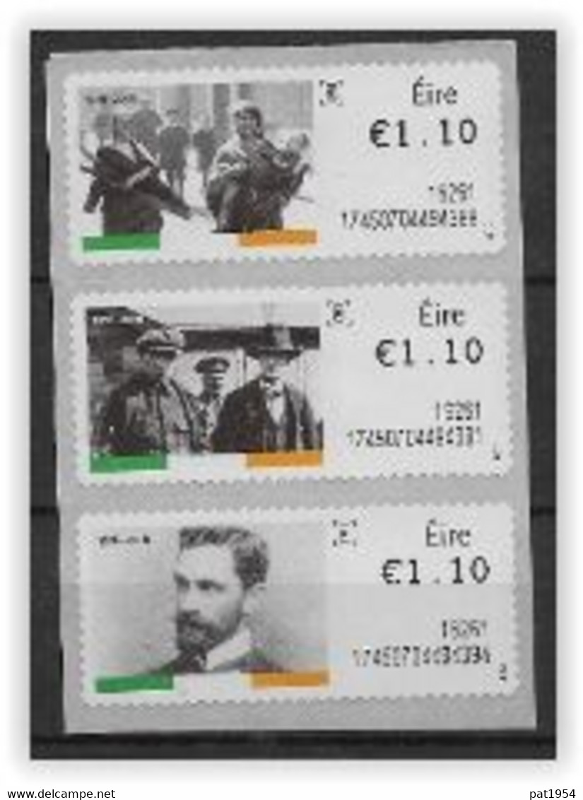 Irlande 2016 Timbres Distributeur N°78/80 Insurrection De Pâques - Frankeervignetten (Frama)