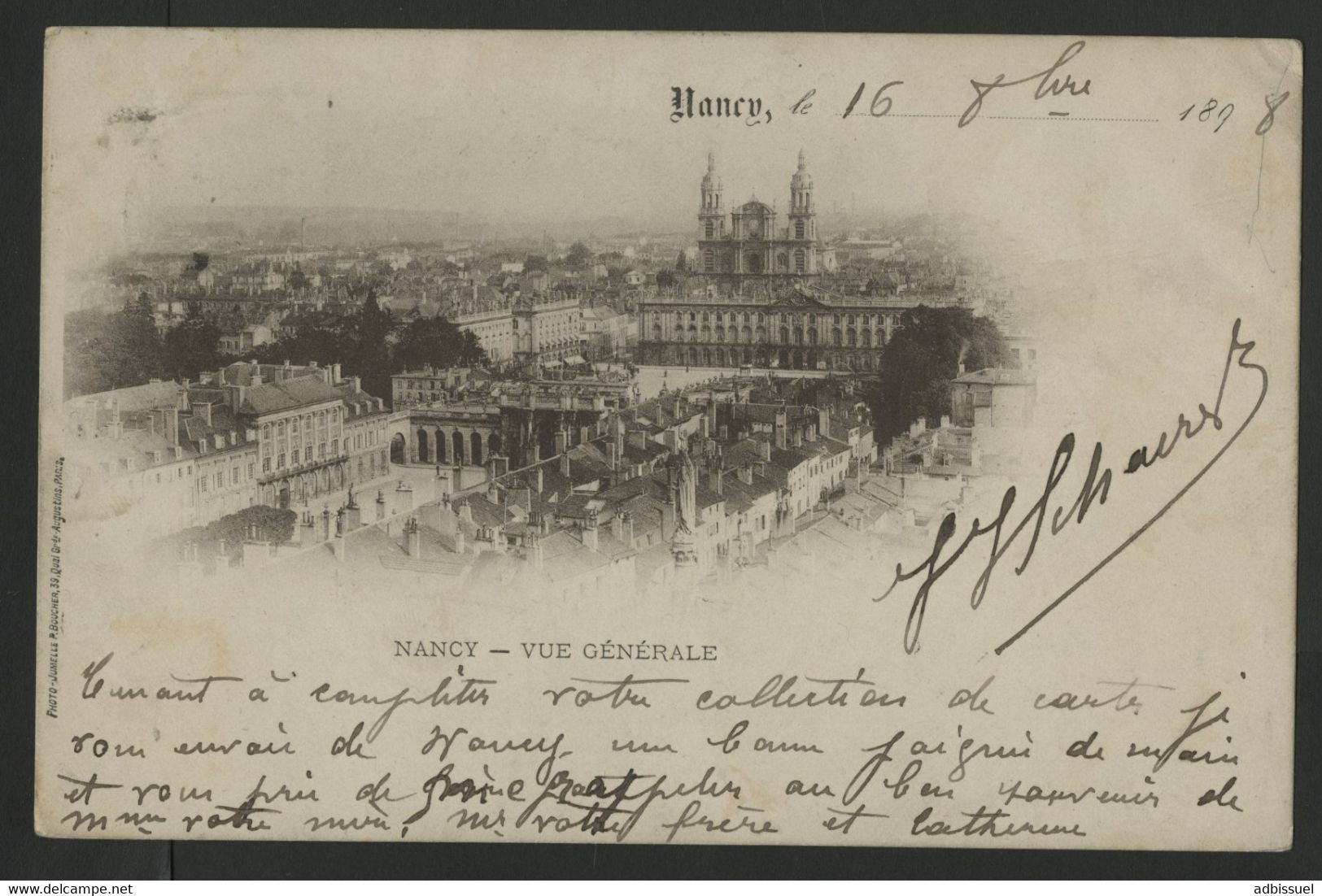 NANCY Vue Générale Carte Ayant Voyagé En 1898 Voir Suite - Nancy