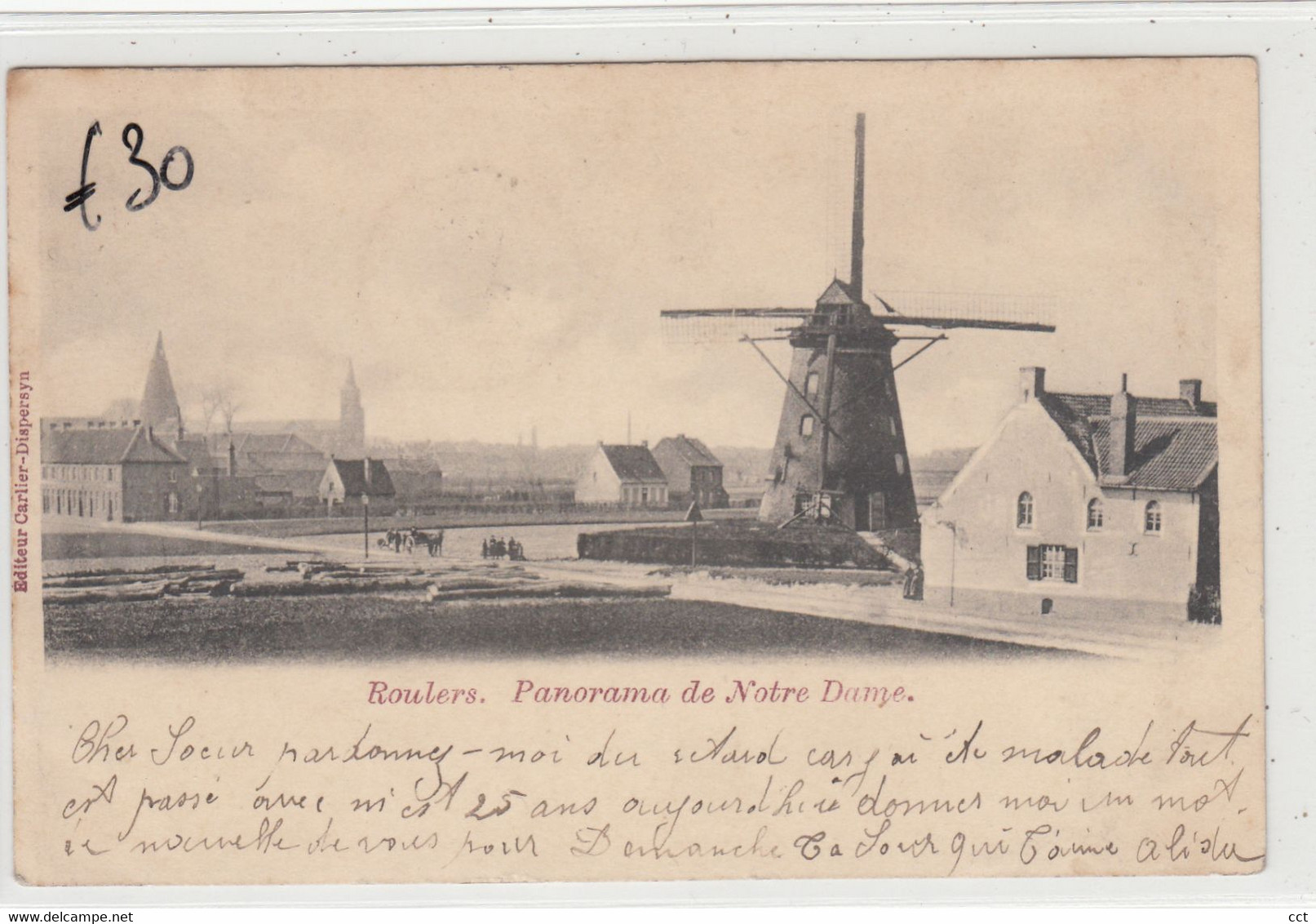 Roulers  Roeselare   Panorama De Notre Dame  MOULIN  MOLEN - Röselare