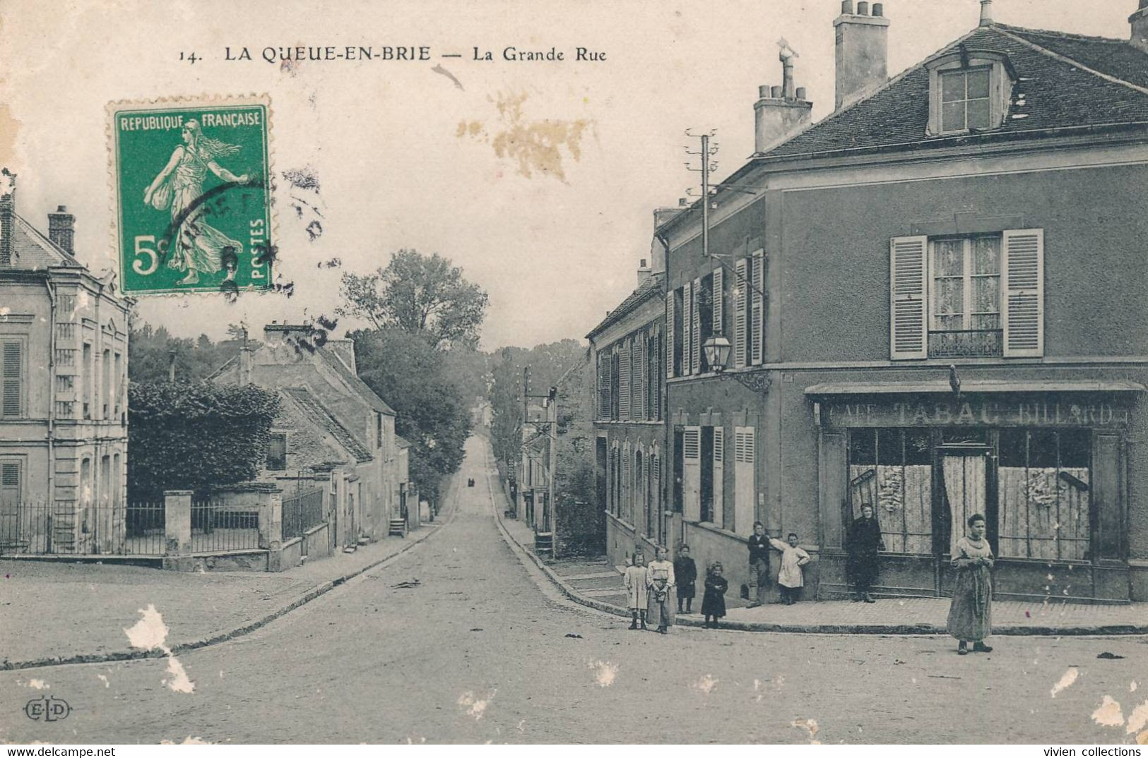 La Queue En Brie (94 Val De Marne) La Grande Rue - édit. ELD N° 14 Rare (état) - La Queue En Brie