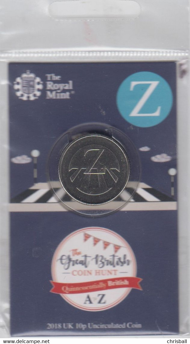 Great Britain UK 10p Coin 2018 A-Z (Z - Zebra) BUNC - 10 Pence & 10 New Pence