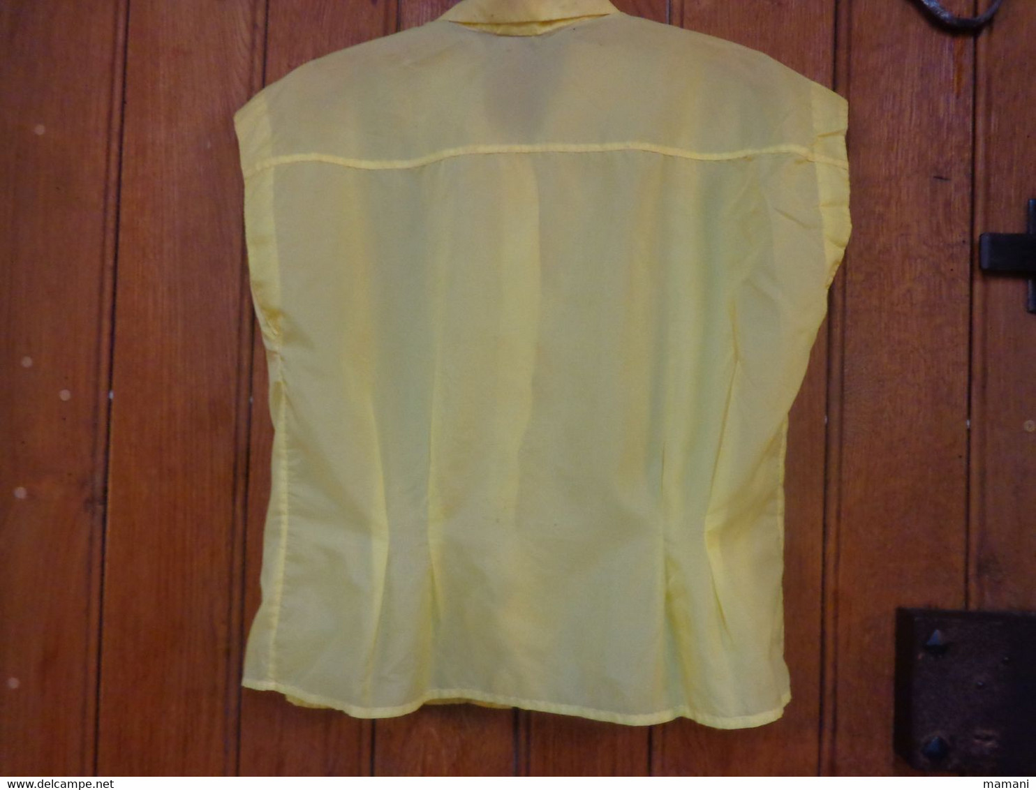 Chemisier Vintage Nylon Jaune - 1940-1970