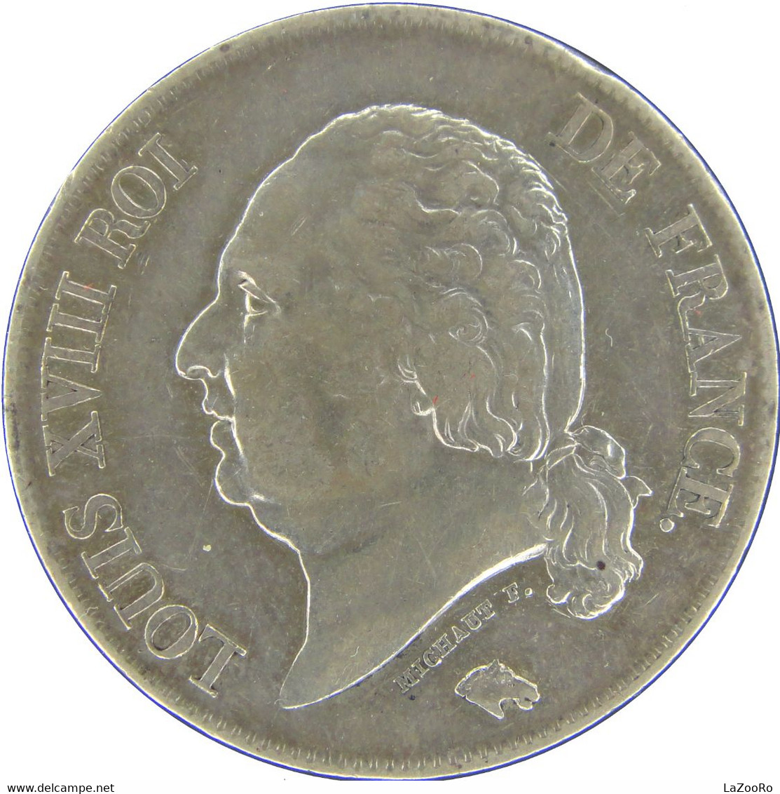 LaZooRo: France 5 Francs 1822 W XF - Silver - 5 Francs