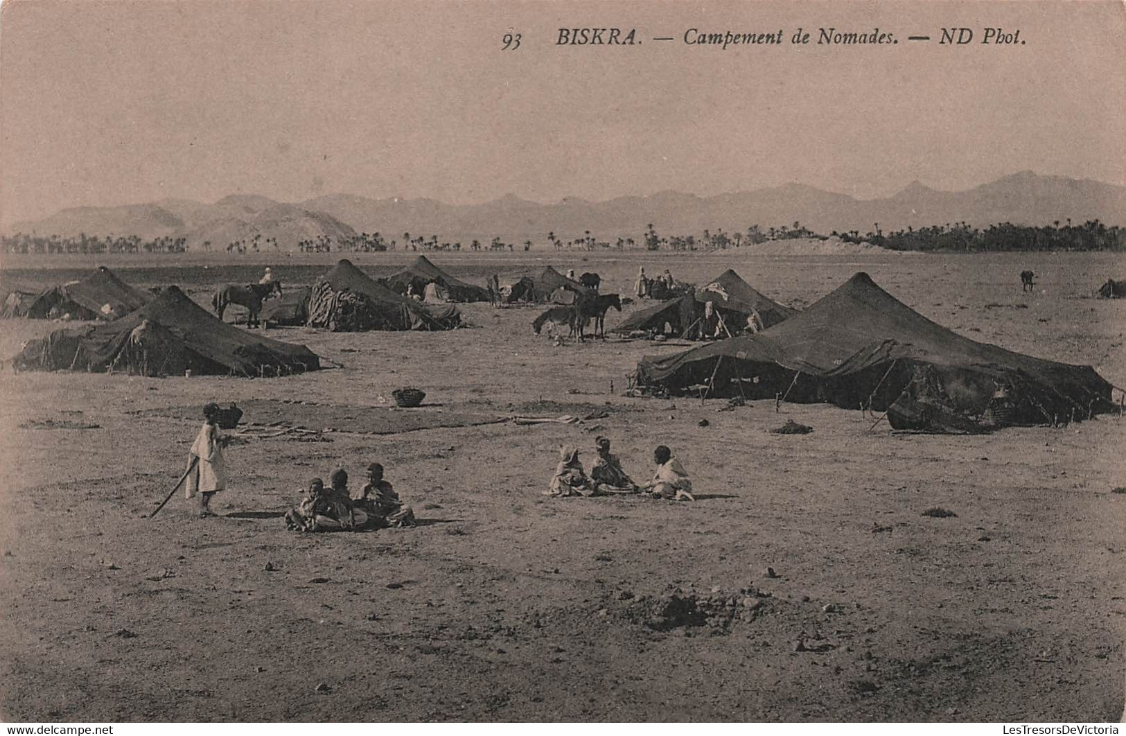 CPA Biskra - Campement De Nomades - Hotel Du Sahara - Jean Jean - Confort Et Hygiene Moderne - Biskra