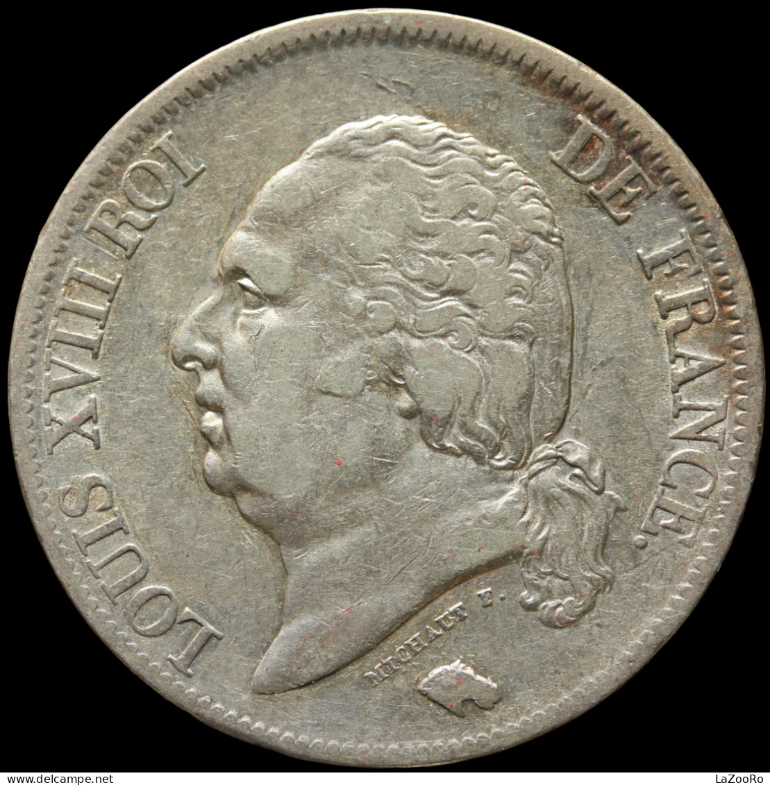 LaZooRo: France 5 Francs 1821 W XF - Silver - 5 Francs