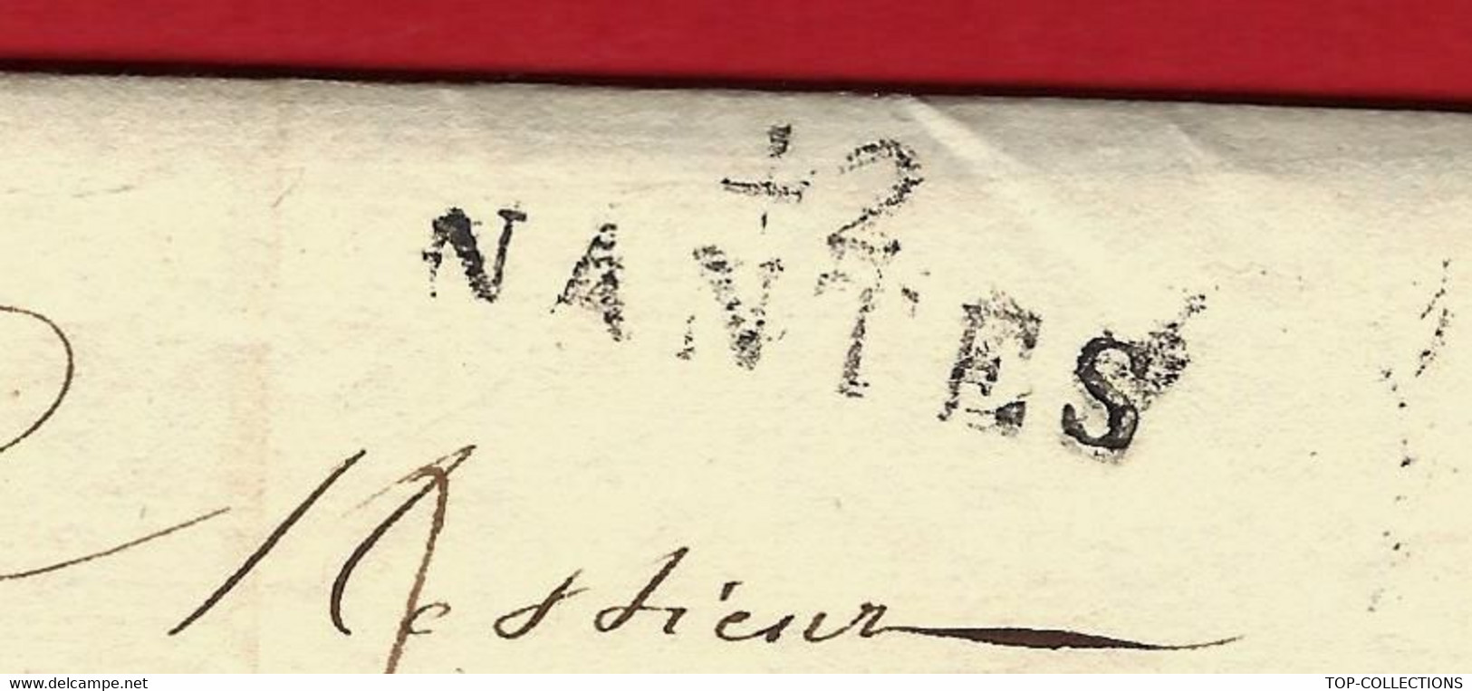 1825 Sign. Charles Marie Fourcroy De Guillerville Commissaire General Marine NANTES Fourcroy Fournitures Lest =>Forges P - Historical Documents