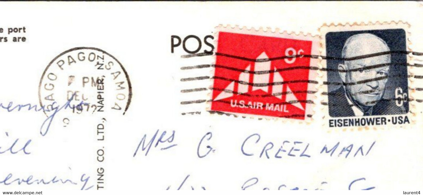 (1 K 48) (OZ) US Samoa Island - Cruise Ship In Pago Pago (posted With 2 USA Stamps To Australia In 1972) - Samoa Americana